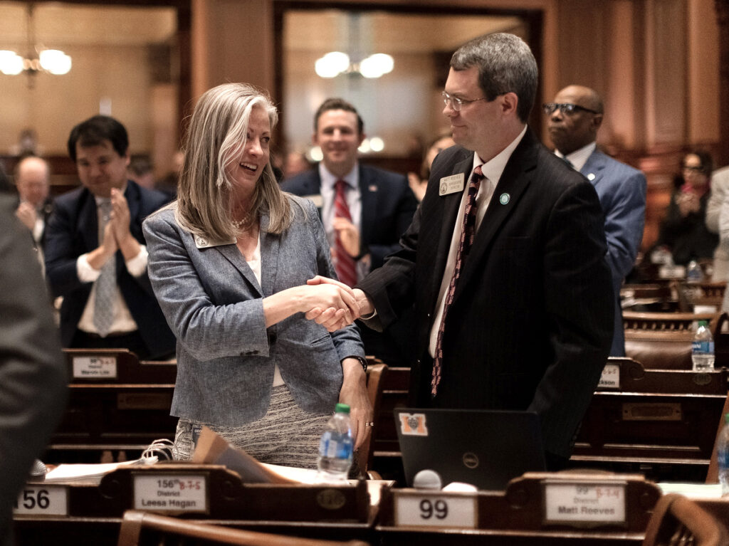 Georgia Rep. Leesa Hagan, Lyons, and Rep. Matt Reeves, Duluth