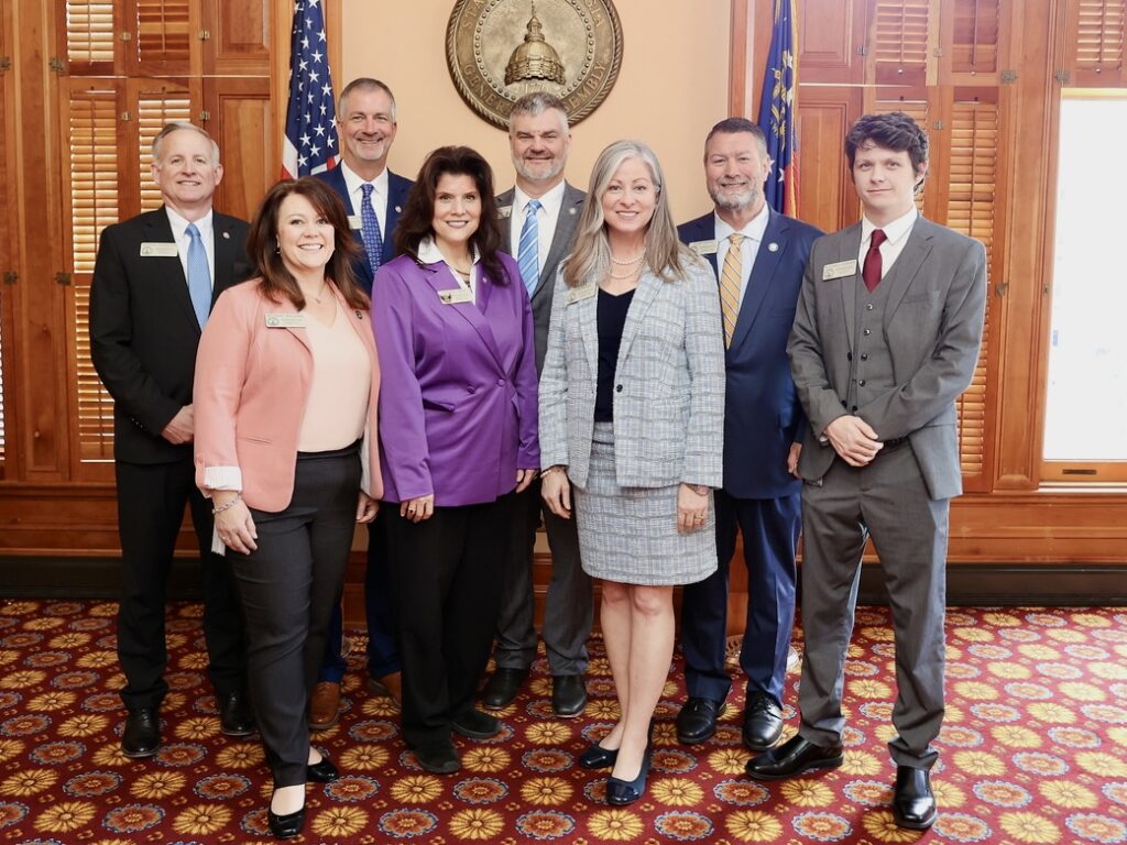 Rep. Bethany Ballard (R-Warner Robins), Rep. Kimberly New (R-Villa Rica) and Rep. Leesa Hagan (R-Lyons), Rep. Johnny Chastain (R-Ellijay), Rep. David Huddleston (R-Roopville), Rep. Victor Anderson (R-Cornelia), Rep. Clint Crowe (R-Jackson), and Rep. Mitchell Horner (R-Ringgold) on Sine Die